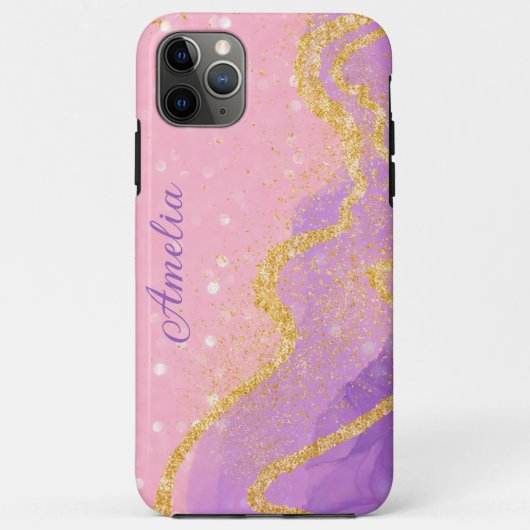 Coques Case-Mate iPhone Parties scintillant élégante monogrammed Nom (Dos)