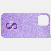 Coques Case-Mate iPhone Parties scintillant élégante monogrammed Nom (Verso (horizontal))