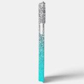 Coques Case-Mate iPhone Parties scintillant en argent Aqua Ombre Personnal (Verso / Droite)