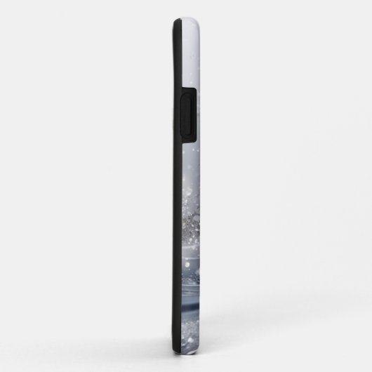 Coques Case-Mate iPhone Parties scintillant en argent platine en onde - Co (Dos/Droite)