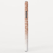 Coques Case-Mate iPhone Parties scintillant en cuivre or Rose Ombre Monogr (Dos/Droite)