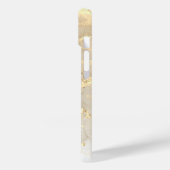 Coques Case-Mate iPhone Parties scintillant en marbre d'or monogramme pers (Verso / Gauche)