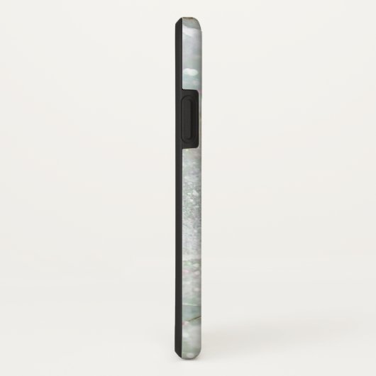Coques Case-Mate iPhone Parties scintillant en marbre perle Monogramme (Dos/Droite)