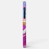 Coques Case-Mate iPhone parties scintillant en marbre rose classique (Dos/Gauche)