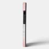 Coques Case-Mate iPhone Parties scintillant en marbre rose rose sur mesure (Verso / Gauche)