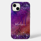 Coques Case-Mate iPhone Parties scintillant en métal brossé violet irisé m (Verso)