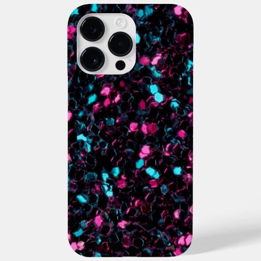Coques Case-Mate iPhone Parties scintillant en mosaïque bleu brillant (Verso)