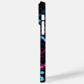Coques Case-Mate iPhone Parties scintillant en mosaïque bleu brillant (Verso / Gauche)