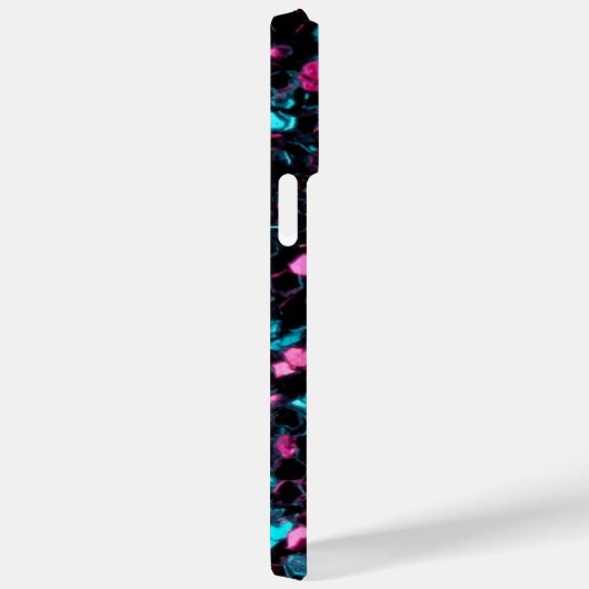 Coques Case-Mate iPhone Parties scintillant en mosaïque bleu brillant (Verso / Droite)