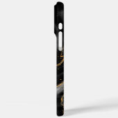 Coques Case-Mate iPhone Parties scintillant en or foncé de nuit marbre per (Verso / Gauche)