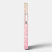 Coques Case-Mate iPhone Parties scintillant en or rose élégante à pente do (Verso / Gauche)