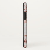 Coques Case-Mate iPhone Parties scintillant en or rose, Marbre, Personnali (Dos/Droite)