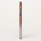Coques Case-Mate iPhone parties scintillant en or rose Nom personnalisé    (Dos/Droite)
