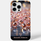 Coques Case-Mate iPhone Parties scintillant en or rose pâle  en pierres pr (Verso)