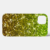 Coques Case-Mate iPhone Parties scintillant en or vert clair chatoyantes (Verso (horizontal))