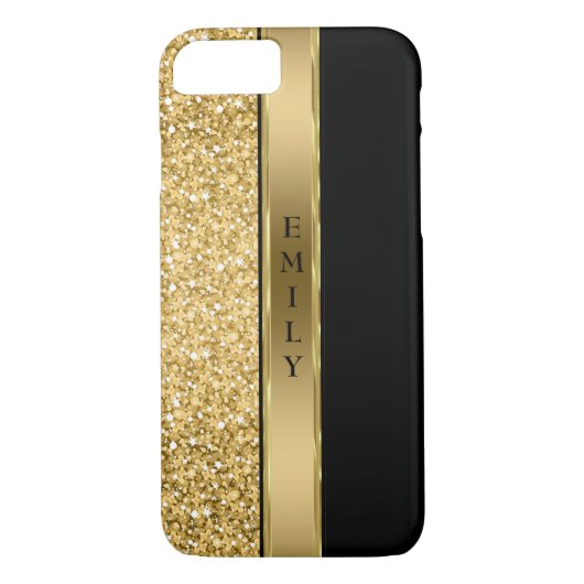 Coques Case-Mate iPhone Parties scintillant Et Bande D'Or Moderne (Dos)