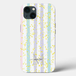 Case-Mate iPhone Case Parties scintillant et bandes Monogramme Nom du sc