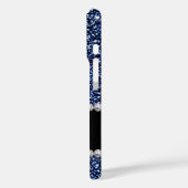 Coques Case-Mate iPhone Parties scintillant et pierres précieuses bleues d (Verso / Gauche)