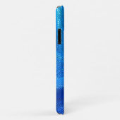 Coques Case-Mate iPhone Parties scintillant étincelante de séquence bleu (Dos/Droite)