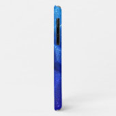 Coques Case-Mate iPhone Parties scintillant étincelante de séquence bleu (Dos/Gauche)