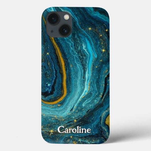 Coques Case-Mate iPhone Parties scintillant étincelante marbre Art Blue Go (Verso)