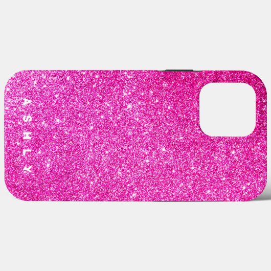 Coques Case-Mate iPhone Parties scintillant étincelles roses chaudes (Verso (horizontal))