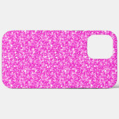 Coques Case-Mate iPhone Parties scintillant fausse rose chaude (Verso (horizontal))