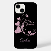 Coques Case-Mate iPhone Parties scintillant Faux de la tourbillon de coeur (Verso)