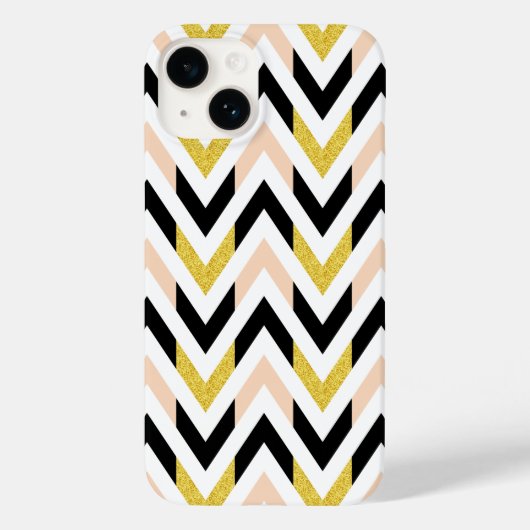 Coques Case-Mate iPhone Parties scintillant Faux géométrique Chevron Motif (Verso)