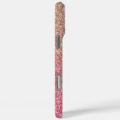 Coques Case-Mate iPhone Parties scintillant Faux Rose Bronze (Verso / Droite)