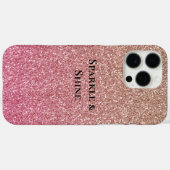 Coques Case-Mate iPhone Parties scintillant Faux Rose Bronze (Verso (horizontal))