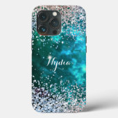 Coques Case-Mate iPhone Parties scintillant fille douce 16 étincelle Turqu (Verso)