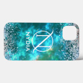 Coques Case-Mate iPhone Parties scintillant fille douce 16 Turquoise (Verso (horizontal))