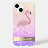 Coques Case-Mate iPhone Parties scintillant Flamant rose rose moderne Boke (Verso)