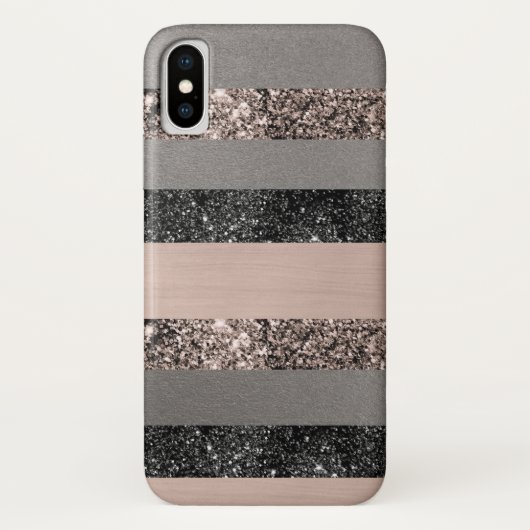 Coques Case-Mate iPhone Parties scintillant floue Glam Stripes #1 (Dos)