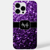 Coques Case-Mate iPhone Parties scintillant foncé violet faux brillant sci (Verso)
