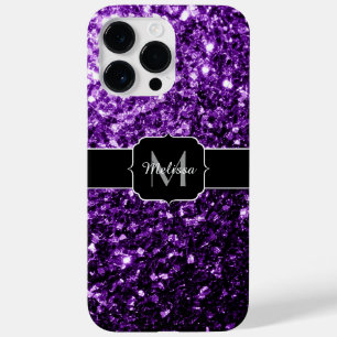 Coques Pour iPhone Parties scintillant foncé violet faux brillant sci