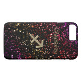 Coques Case-Mate iPhone Parties scintillant foncée Zodiac Sagittarius iPho (Dos (Horizontal))