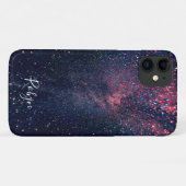 Coques Case-Mate iPhone Parties scintillant Galaxy moderne Nom personnalis (Dos (Horizontal))