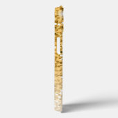 Coques Case-Mate iPhone Parties scintillant Girly Gold Étincelle Monogramm (Verso / Droite)