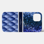 Coques Case-Mate iPhone Parties scintillant Girly Sparkle Luxe Marine Bleu (Verso (horizontal))