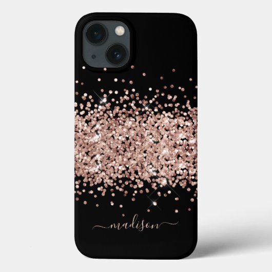 Coques Case-Mate iPhone Parties scintillant Girly Sweet 16 Rose Gold (Verso)