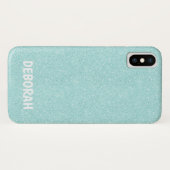 Coques Case-Mate iPhone Parties scintillant glamour Aquamarine| Patron de  (Dos (Horizontal))