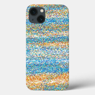 Coques Pour iPhone Parties scintillant Gold Blue Abstrait