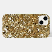 Coques Case-Mate iPhone Parties scintillant Gold Glam | Éclats métalliques (Verso (horizontal))