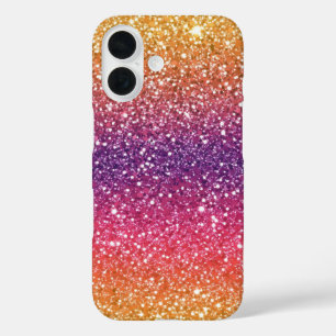 Coques iPhone 16 Parties scintillant Golden Purple Ombre
