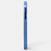 Coques Case-Mate iPhone Parties scintillant gouttes Monogramme bleu (Dos/Gauche)