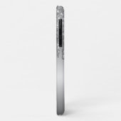 Coques Case-Mate iPhone Parties scintillant gris argent Ombre personnalisé (Dos/Gauche)
