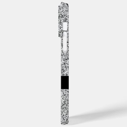 Coques Case-Mate iPhone Parties scintillant gris argent scintille Monogram (Verso / Gauche)