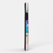 Coques Case-Mate iPhone Parties scintillant holographique élégant Bleu Tur (Dos/Droite)